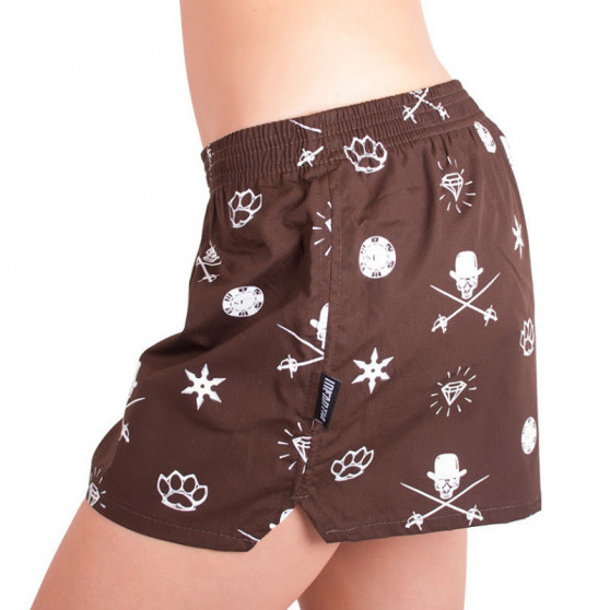 Boxer da donna Infantia marrone stampato DTKG10