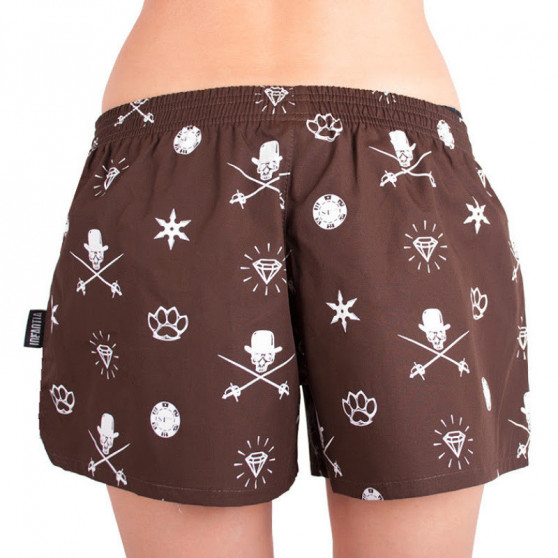 Boxer da donna Infantia marrone stampato DTKG10