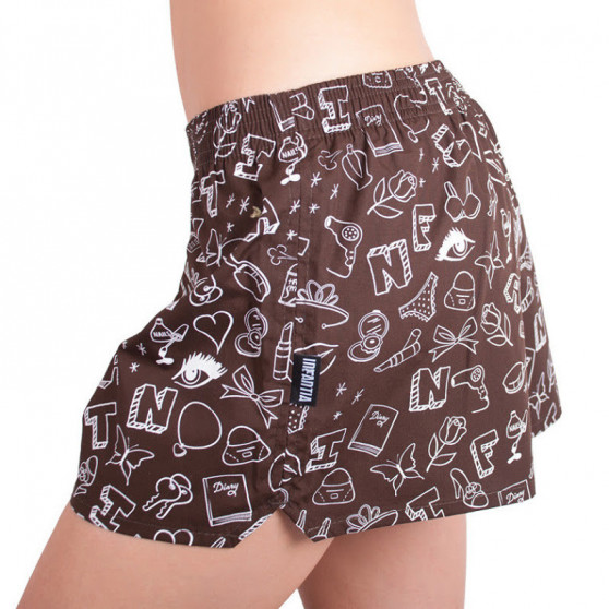 Boxer da donna Infantia marrone stampato DTKG11