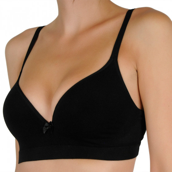 Reggiseno donna Gina rinforzato con ferretto nero (07019)