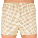 Boxer classici da uomo Foltýn beige con rettangoli