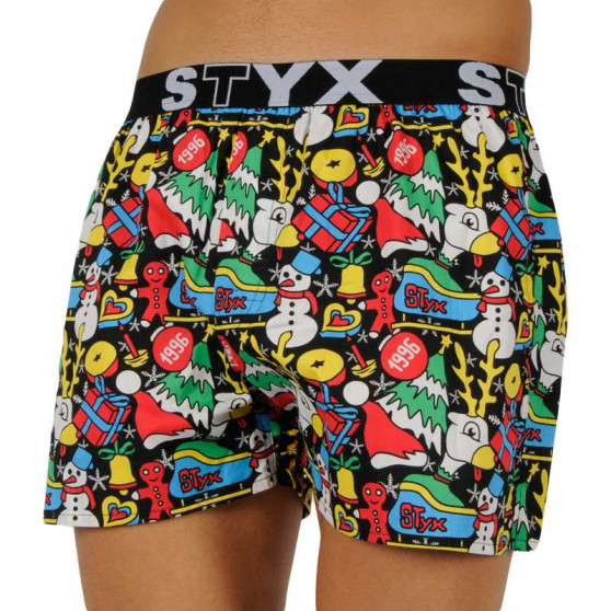 Boxer da uomo arte sport gomma e calzini Styx Natale (BH1258)