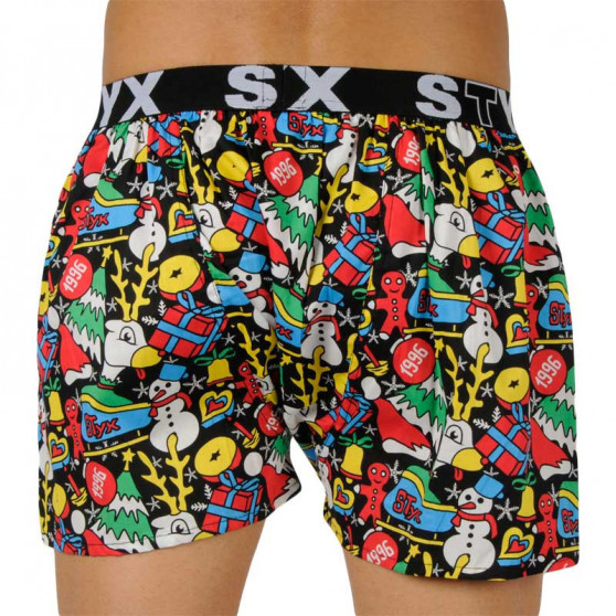 Boxer da uomo arte sport gomma e calzini Styx Natale (BH1258)