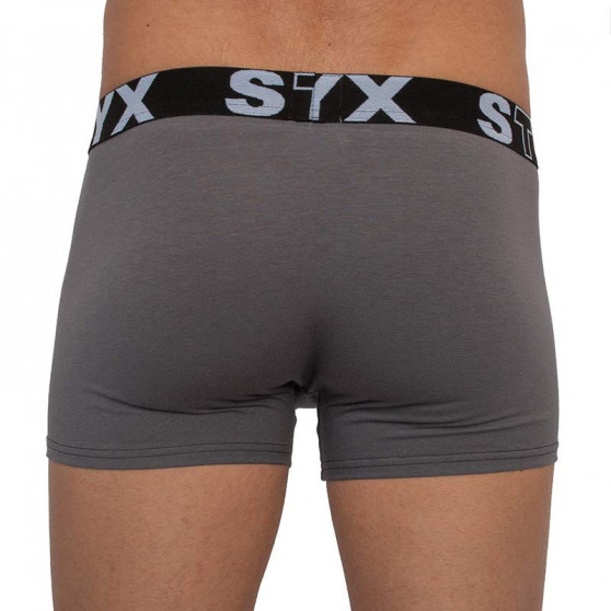 3PACK boxer uomo Styx sport elastico oversize grigio scuro (R10636363)