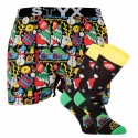 Boxer da uomo arte sport gomma e calzini Styx Natale (BH1258)