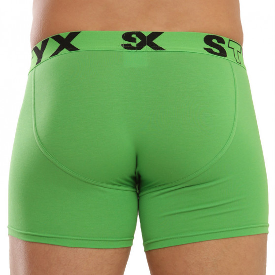 Boxer uomo Styx lungo sport elastico verde (U1069)