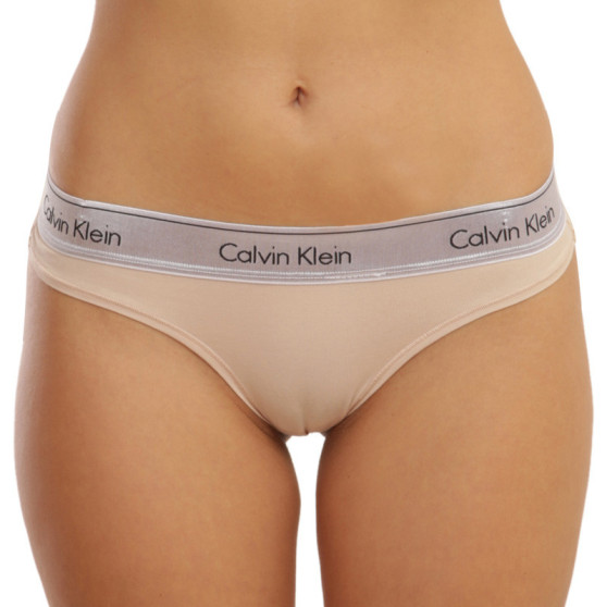 Perizoma donna Calvin Klein beige (QF6136E-VJS)