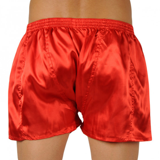 Boxer da uomo Styx classici elastici in raso rosso (C663)