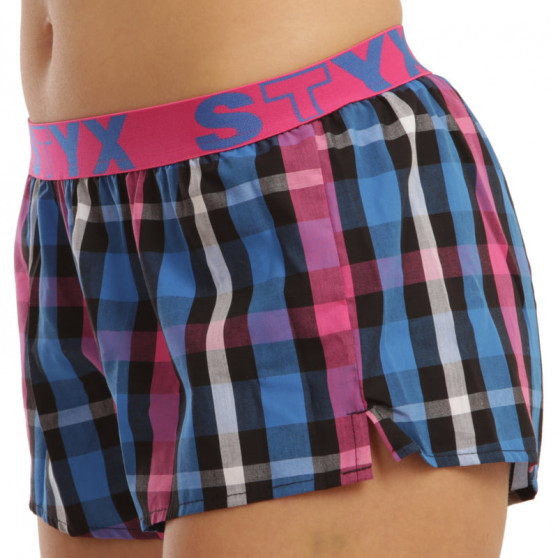 Boxer da donna Styx sportivi elasticizzati multicolore (T835)