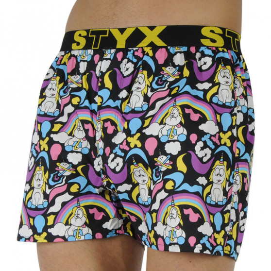 Boxer da uomo Styx arte sport gomma Unicorno (B1158)