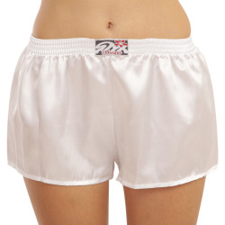 Boxer da donna Styx classici elastici in raso bianco (L1061)