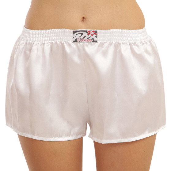 Boxer da donna Styx classici elastici in raso bianco (L1061)