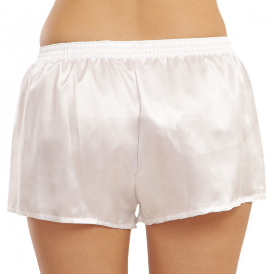 Boxer da donna Styx classici elastici in raso bianco (L1061)