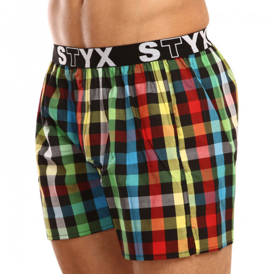 Boxer da uomo Styx sport elastico multicolore (B907)