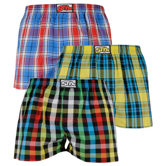 3PACK Boxer da uomo Styx classic elastic multi-color (A9070810)