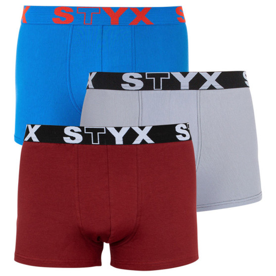 3PACK boxer uomo Styx sport elastico oversize multicolore (R9676067)