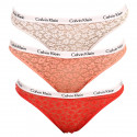 3PACK Mutandine brasiliane da donna Calvin Klein multicolore (QD3925E-W5F)