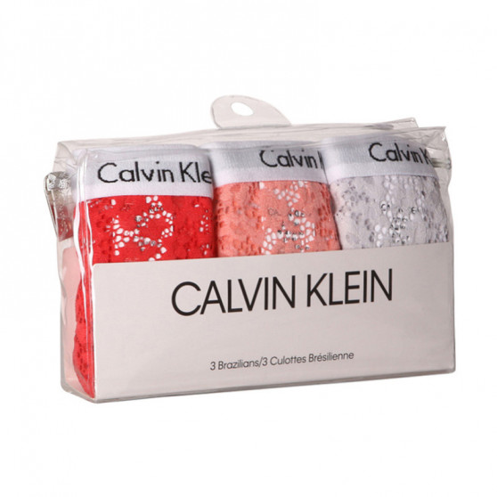 3PACK Mutandine brasiliane da donna Calvin Klein multicolore (QD3925E-W5F)