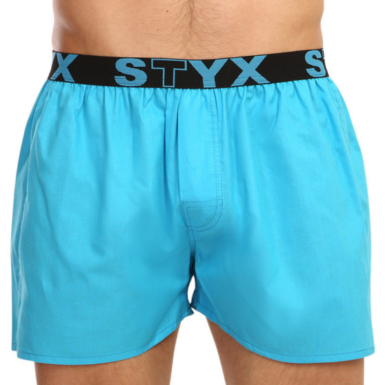 Boxer da uomo Styx sportivi elasticizzati blu chiaro (B969)