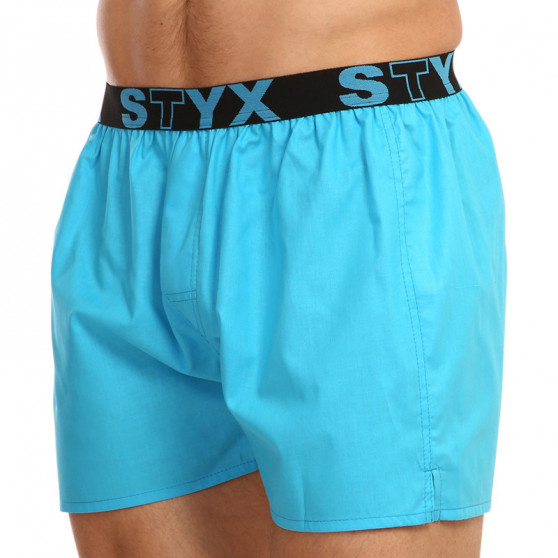 Boxer da uomo Styx sportivi elasticizzati blu chiaro (B969)