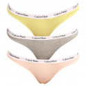 3PACK perizoma donna Calvin Klein oversize multicolore (QD3800E-13X)