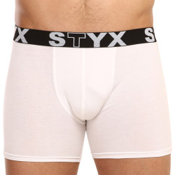 Boxer da uomo Styx lungo sportivo elastico bianco (U1061)