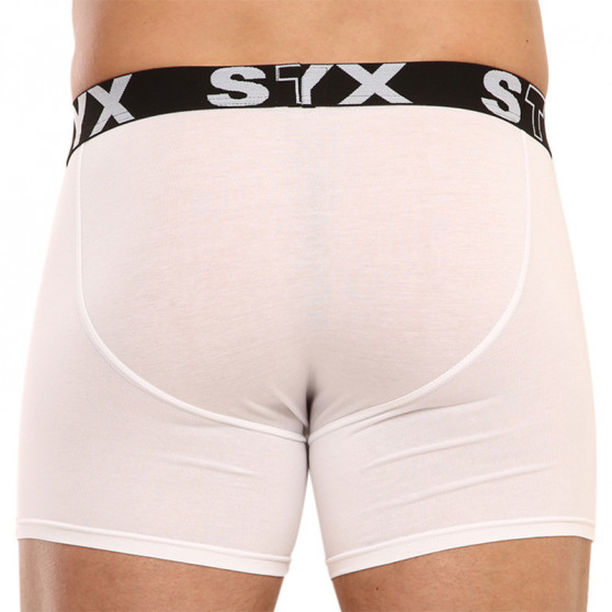 Boxer da uomo Styx lungo sportivo elastico bianco (U1061)