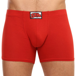 Boxer uomo Styx lungo classico elastico rosso (F1064)