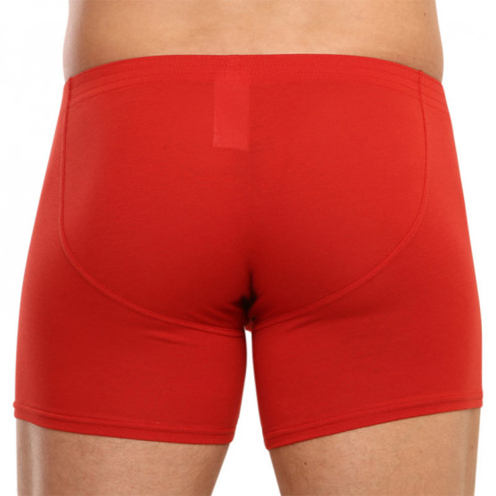 Boxer uomo Styx lungo classico elastico rosso (F1064)