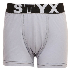 Boxer da bambino Styx sport elastico grigio chiaro (GJ1067)