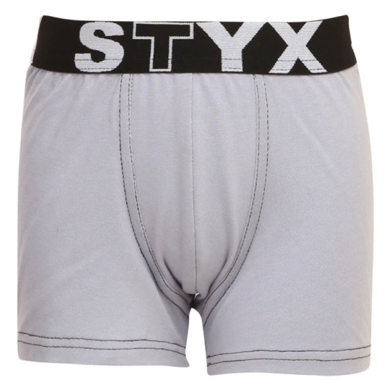 Boxer da bambino Styx sport elastico grigio chiaro (GJ1067)