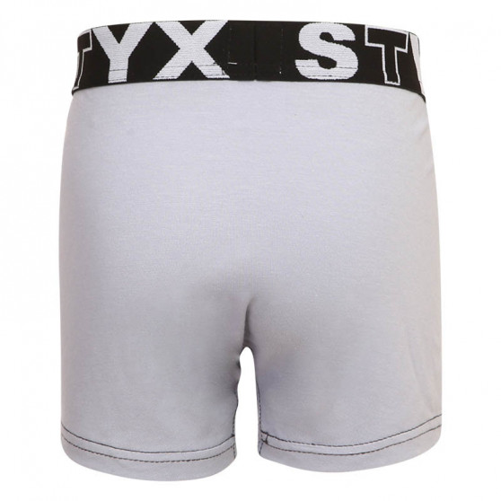 Boxer da bambino Styx sport elastico grigio chiaro (GJ1067)