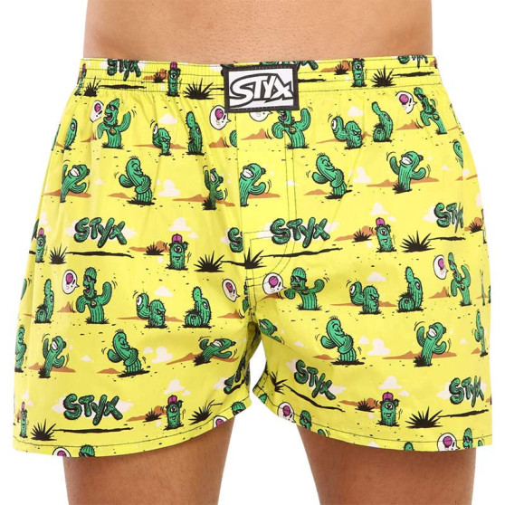 Boxer da uomo Styx art classic rubber oversized cactus (E1351)