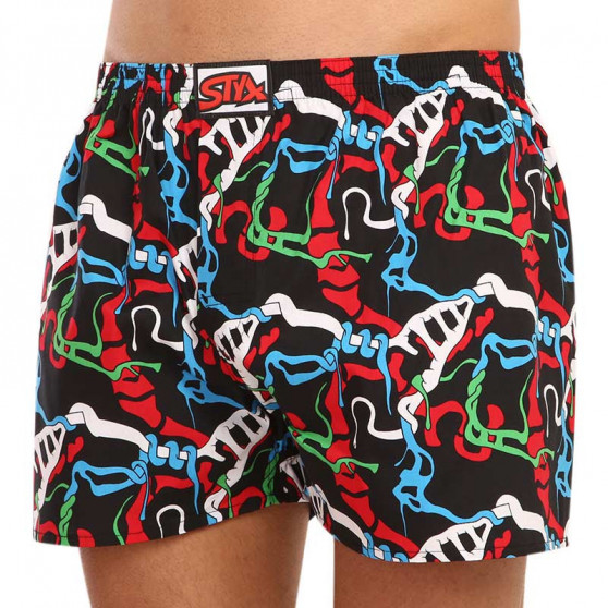 Senza confezione - Boxer da uomo Styx classic elasticizzati multicolore (A1157)