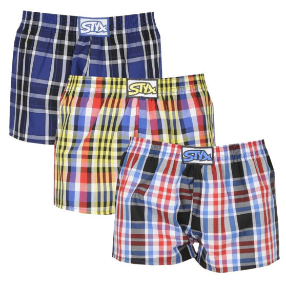 3PACK Boxer da bambino Styx classic elastic multicolore (J8323337)