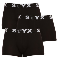 3PACK boxer uomo Styx sport elastico nero (G9606060)