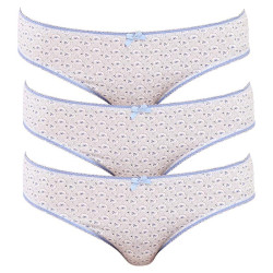 3PACK mutandine donna Molvy blu (3MD-792-KEU)