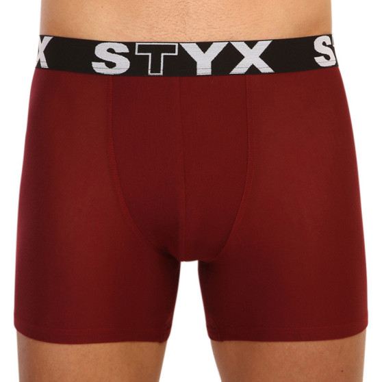 Boxer uomo Styx lungo sport elastico bordeaux (U1060)