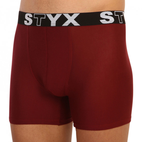 Boxer uomo Styx lungo sport elastico bordeaux (U1060)