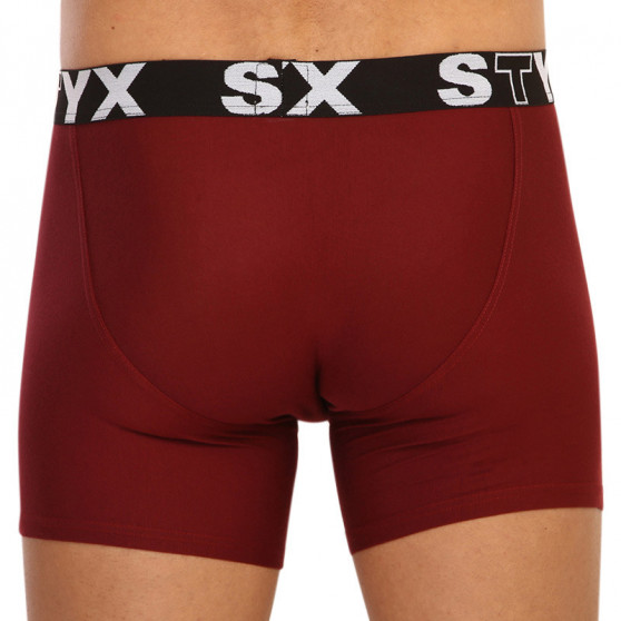 Boxer uomo Styx lungo sport elastico bordeaux (U1060)