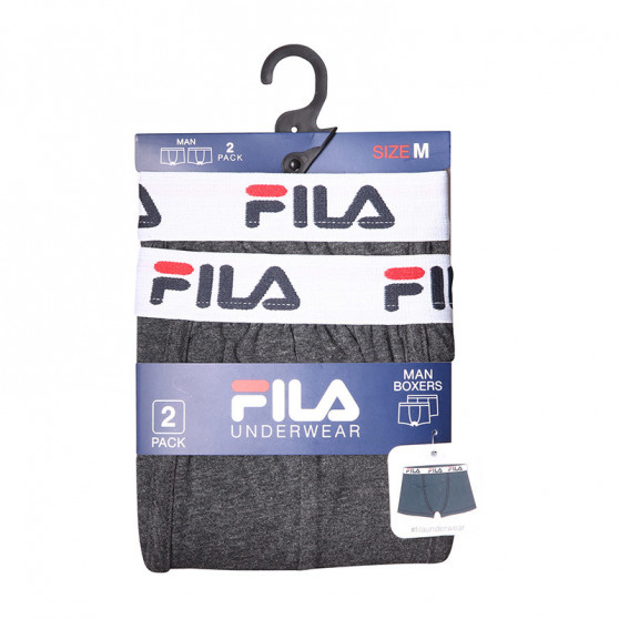 2PACK boxer uomo Fila grigio (FU5016/2-248)