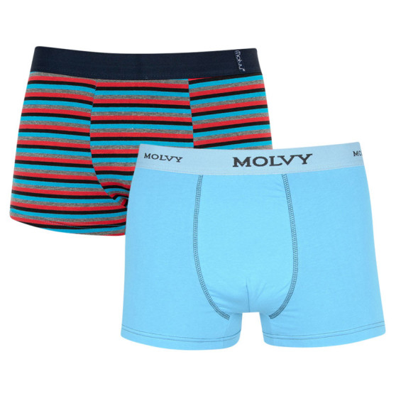 2PACK Boxer da uomo Molvy multicolore (2MP-305-BEU)