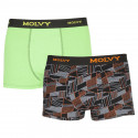 2PACK Boxer da uomo Molvy multicolore (2MP-2637-BEU)