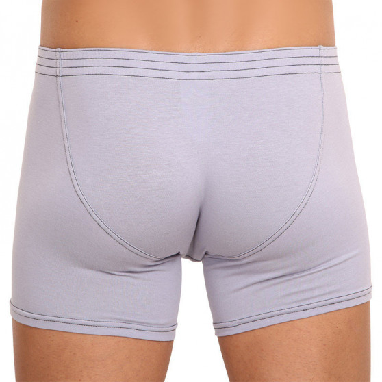 Boxer da uomo Styx lunghi classici in gomma grigio chiaro (F1067)