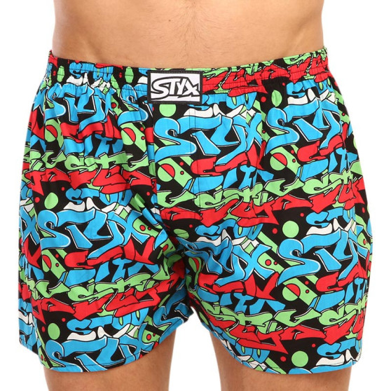 Senza confezione - Boxer da uomo Styx classic elasticizzati multicolore (A1255)