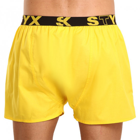 Boxer da uomo Styx sport elastico giallo (B1068)