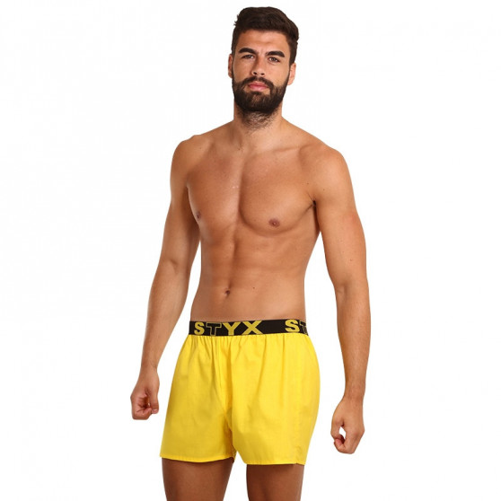 Boxer da uomo Styx sport elastico giallo (B1068)