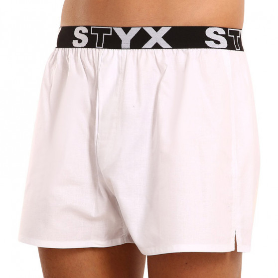 Boxer da uomo Styx sport elastico bianco (B1061)