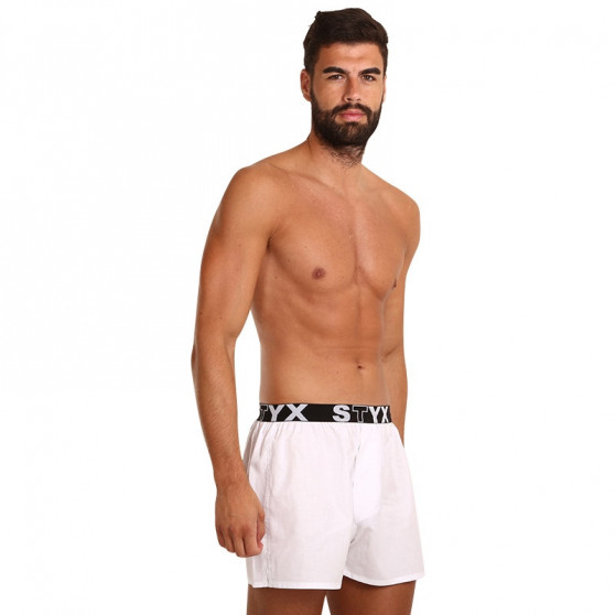 Boxer da uomo Styx sport elastico bianco (B1061)