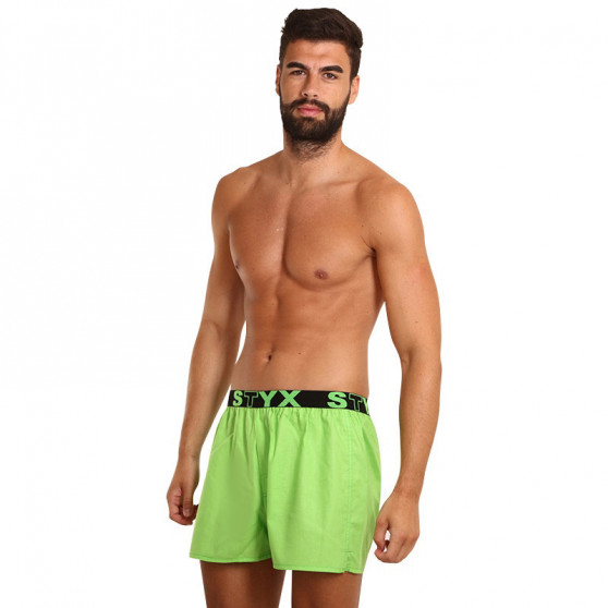 Boxer da uomo Styx sport elastico verde (B1069)